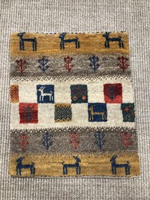 Gabbeh Tappeto 40 x 40 (Iran) Annodato A Mano