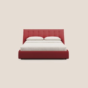 Clizia letto imbottito di design con vano contenitore in ecopelle impermeabile T04