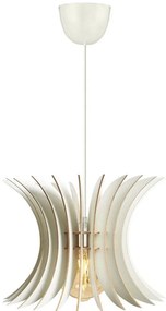 Lampadario a sospensione con filo 1xE27/60W/230V bianco diametro 20 cm