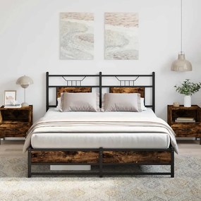 Giroletto Senza Materasso Rovere Fumo 140x190 Cm İn Truciolato /