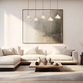 Lampadario a sospensione con filo SVEN 5xE27/15W/230V beige