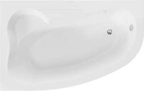 Mexen Westa vasca angolare sinistra 160 x 100 cm, bianca - 560116010001