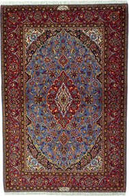 Kashan Tappeto persiano 120 x 170 Blu (Iran) Annodato A Mano