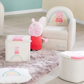 Sedia per bambini in velluto bianco Peppa Pig - Roba
