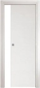 Porta scorrevole con telaio colore frassino bianco 80x210 cm