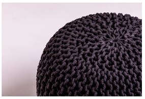 Poggiapiedi grigio scuro con rivestimento in lavorato a maglia Jagger – Bonami Essentials