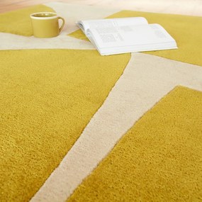 Tappeto giallo ocra tessuto a mano in fibra riciclata 160x230 cm Romy - Asiatic Carpets