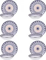 Servizio 12 piatti porcellana Velira blu