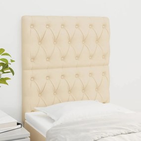 Testiera 2 Pz Crema 80 X 7 X 78/88 Cm İn Tessuto /