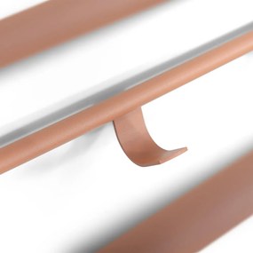 Attaccapanni da parete color salmone in metallo con scaffale 100 cm Rex – Spinder Design