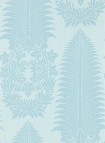 Zoffany Tapete Marsdens Palm Damask - Blue Stone
