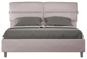 Letto contenitore da 160x200 in microfibra glicine Nandy