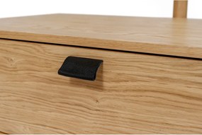 Parete dell'anticamera in legno di quercia con specchio Tripod - Woodman