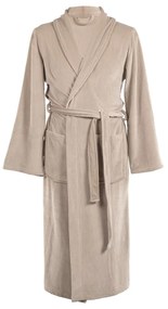 Accappatoio grigio tortora in micropile S/M Elena – Tiseco Home Studio