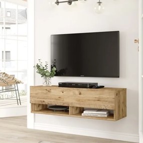 Mobile Tv Sospeso 100x32x30 Effetto Legno Rovere Evolution