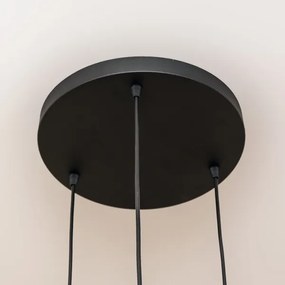 Lampadario a sospensione con cavo SOLANO 3xE27/15W/230V nero/oro