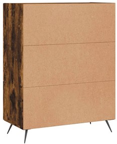 Credenza Rovere Fumo 69,5x34x90 cm in Legno Multistrato