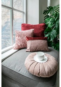 Cuscino decorativo rosso a coste, 60 x 60 cm - Tiseco Home Studio