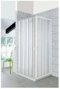 Box Doccia a Soffietto 80x100 in PVC Riducibile a 70x90 con Apertura Laterale
