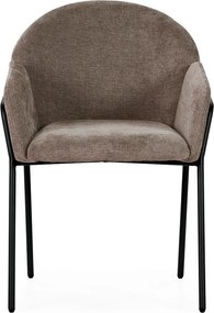 Set di sedie da pranzo color pesca in imbottito 2 pz Aslin – MOME