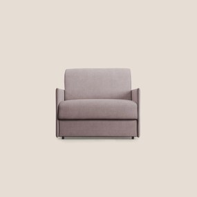 Evans poltrona letto in morbido tessuto impermeabile T02 rosa
