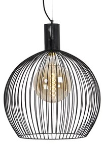 Lampada a sospensione rotonda di design nera 50 cm - Dos