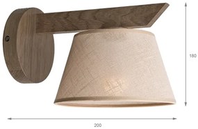 Brilagi - Lampada da parete LED ANTHONY 1xE14/40W/230V noce/beige
