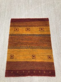 Gashguli Tappeto persiano 80x60 Giallo (Iran) Annodato A Mano