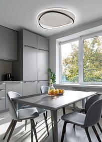 Plafoniera Moderna Cairns Plastica Nero-Bianco Led 58W Dimmerabile