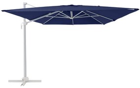 Ombrellone a palo laterale bianco AURA NATERIAL L 281 x 286 cm con telo blu