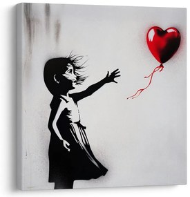 Quadro su tela – Cuore nel vento street art