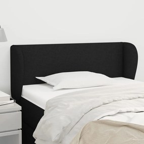 Testiera Ad Orecchio Nera 83 X 23 X 78/88 Cm İn Tessuto /