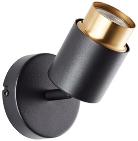Brilliant - Faretto da parete LED COVELO 1xGU10/5W/230V nero/oro
