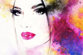 Stampa su tela – Ritratto femminile di moda
