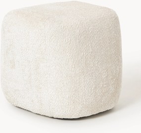 Pouf alto in teddy bouclé Wolke