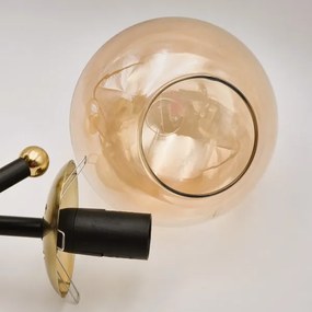 Lampadario a plafone MALENA 6xE14/5W/230V oro/nero/fumé beige