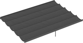 Telo di Ricambio per Pergola da Giardino 350x260 cm in Poliestere Grigio Scuro...