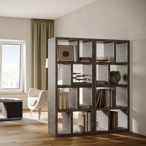 Libreria grigia effetto cemento 70x159 cm Berlin - TemaHome