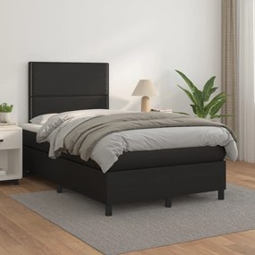 Giroletto A Molle Con Materasso Nero 120x200 Cm İn Similpelle /