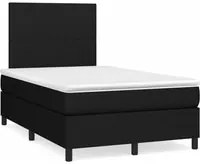 Letto a Molle con Materasso e LED Nero 120x190 cm in Tessuto 3270185