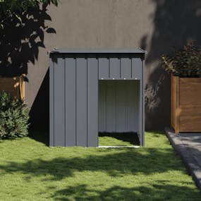 Casetta Cani Con Tetto Antracite 110x103x109 Cm Acciaio Zincato /