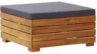 Pouf Modulare 1 pz con Cuscino in Legno Massello di Acacia 46691