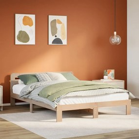 Letto Senza Materasso 160x200 Cm İn Legno Massello Di Pino /