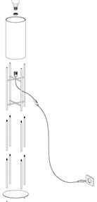 Eglo 43141 - Lampada da terra GLASTONBURY 1xE27/60W/230V