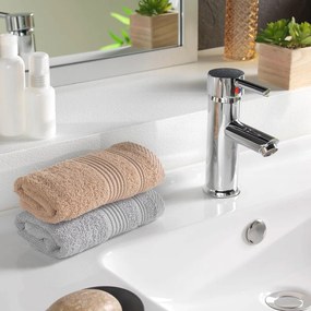 Asciugamano tipo terry marrone chiaro in cotone 30x50 cm Tendresse – douceur d'intérieur