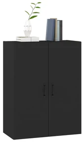 Mobile pensile nero 69,5x34x90 cm in legno multistrato