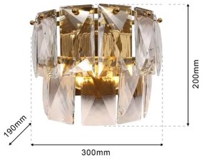 Applique di cristallo CHELSEA 2xE14/40W/230V oro