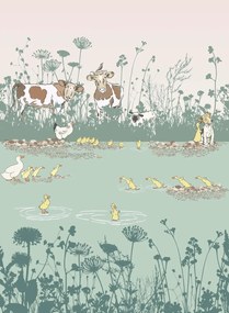 Little Greene Carta da parati Riverside Capers - Quack