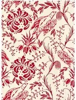 Mindthegap Tapete Folk Embroidery - Crimson/  Off White
