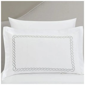 Set copripiumino e federa bianco in raso di cotone per letto singolo con lenzuolo incluso/6 pezzi 140x200 cm Whispered Serenity – Mila Home Luxury